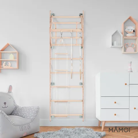 9043bfd1b1f289bb 480 - Wall ladder for a child's room with pull-up bar | Tiny Summit