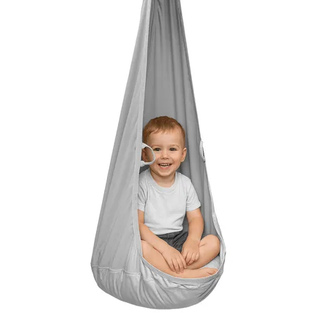 ba8031c2e8cef15c 480 - Hanging Cocoon Seat Made of Velvet Fabric with Cushion and Hook | Tiny