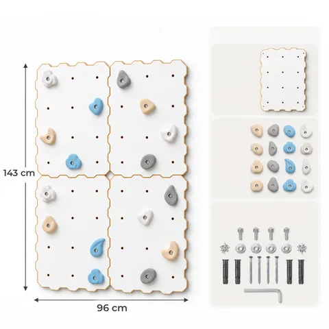 bd8cd6c0cebcc64d 480 - Kids Climbing Wall with 16 Holds, White (XL Set) | Tiny Summit