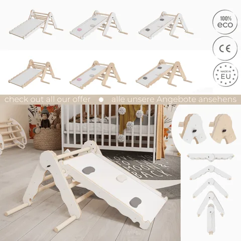 ca5e7d7f5b26d503 480 - Climbing Triangle with Slide, White (S) | Tiny Summit