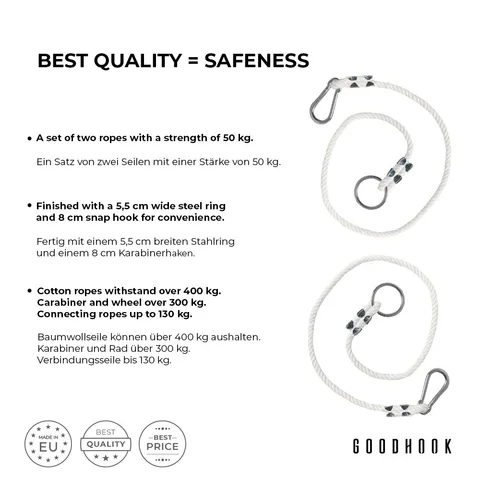 d948d0da7d652b56 480 - Swing rope 50 kg (1m+Hook) | Tiny Summit
