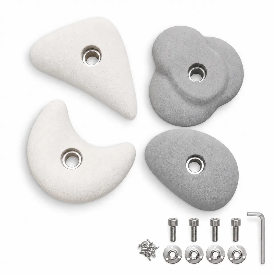 Climbing Holds, Set of 4 (White and Grey)