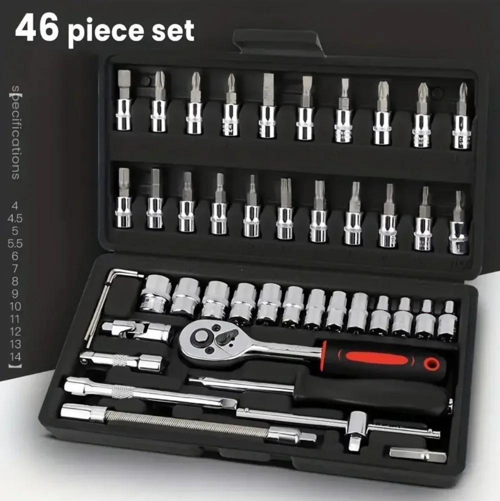 46 Piece Socket and Ratchet Set with Case - view 1