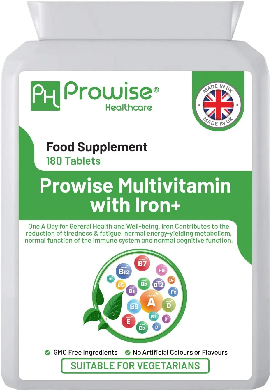 Multivitamin with Iron+ 180 Tablets (Prowise Healthcare) - view 1