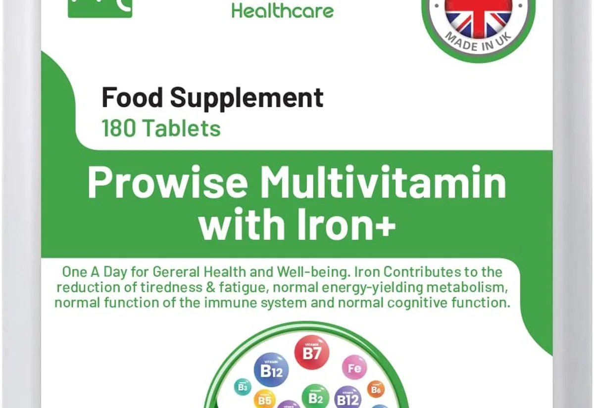 Multivitamin with Iron+ 180 Tablets (Prowise Healthcare) product photo