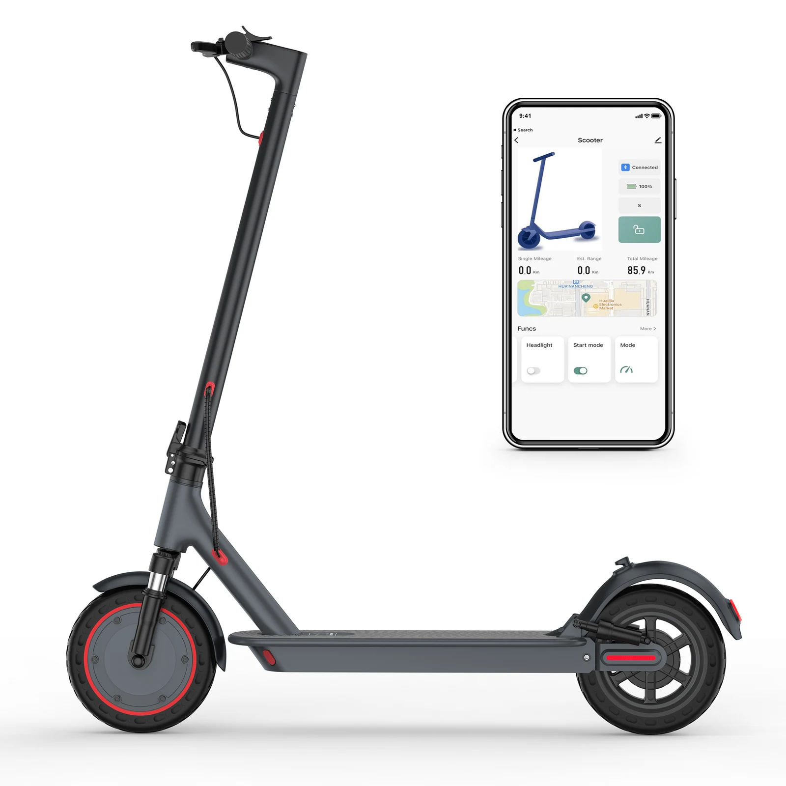 AOVOPRO TMAX 500W Foldable Electric Scooter Dual Suspension 10 inch wheel