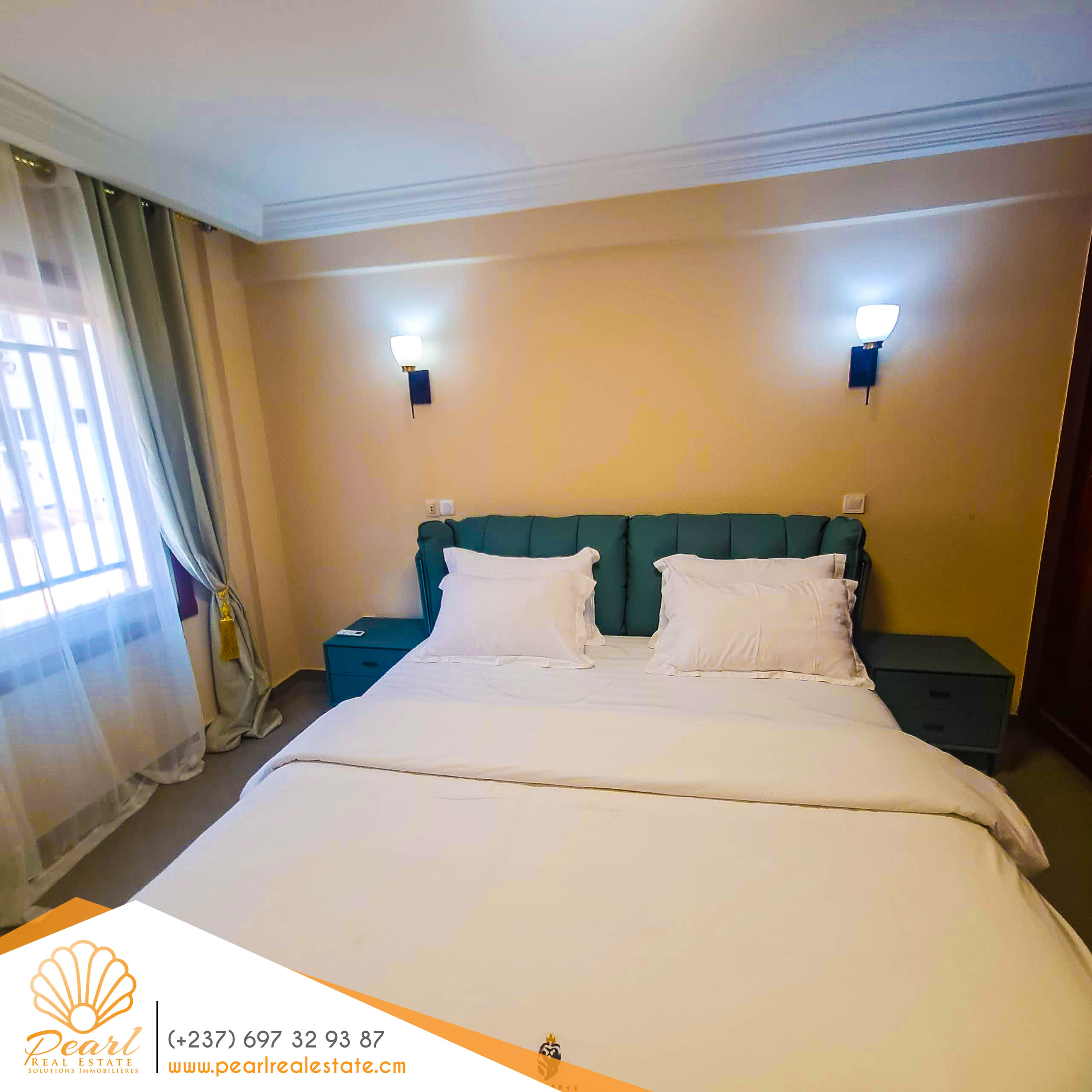Appartement à louer - Yaoundé, Bastos, Golf Américain - 1 salon(s), 3 chambre(s), 3 salle(s) de bains - 1 500 000 FCFA / mois