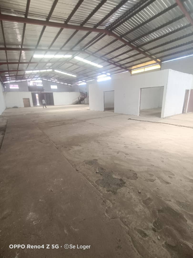 Entrepôt à louer à Douala, Bonaberi, Carrefour Market - 1000 m2 - 1 500 000 FCFA