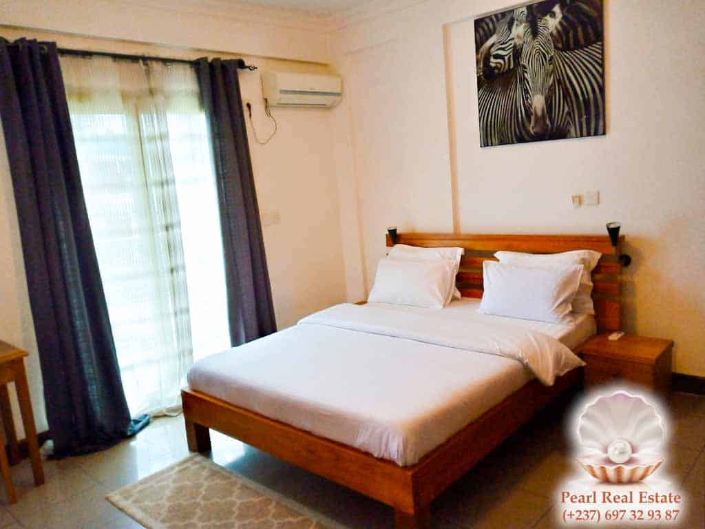 Appartement à louer - Yaoundé, Bastos, Carrefour Bastos - 1 salon(s), 2 chambre(s), 1 salle(s) de bains - 1 300 000 FCFA / mois