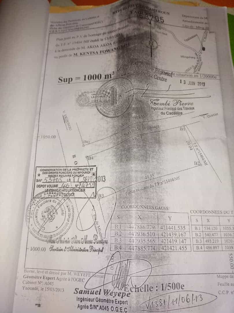 Land for sale at Yaoundé, Ekoumdoum, Happi - 1000 m2 - 150 000 000 FCFA