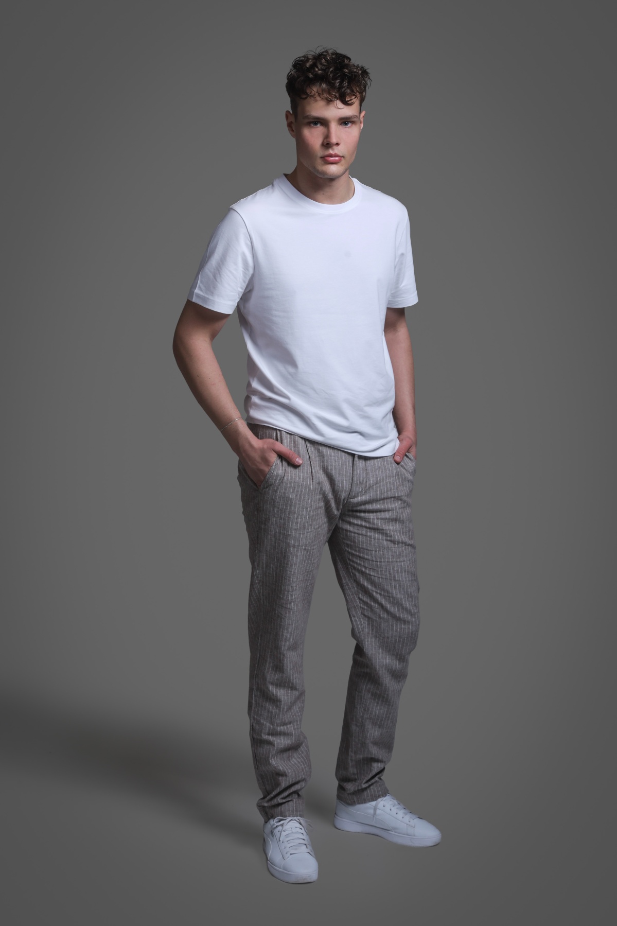 Pánské lněné kalhoty