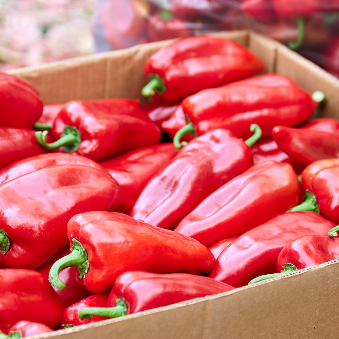 . Box of Red Bell Pepper, 11 Lbs