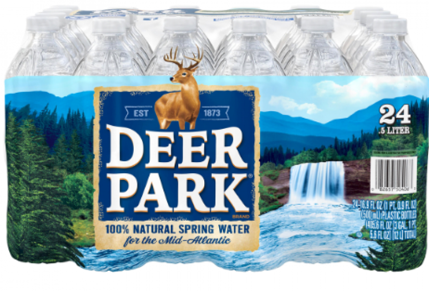 DEER PARK Brand 100% Natural Spring Water, 12-ounce plastic bottles (Pack  of 12)