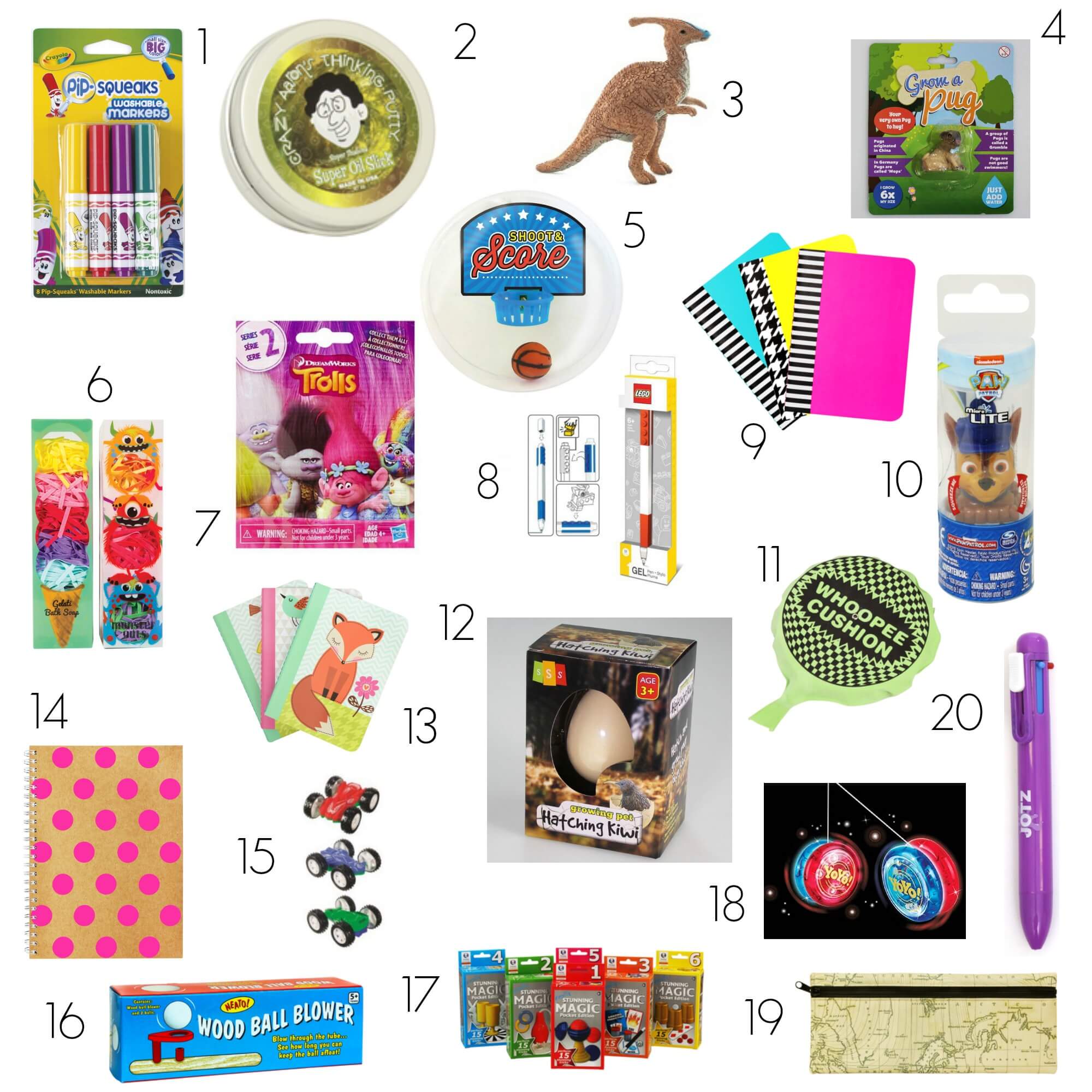 Kids - stuffers - 20 under 10 - SP