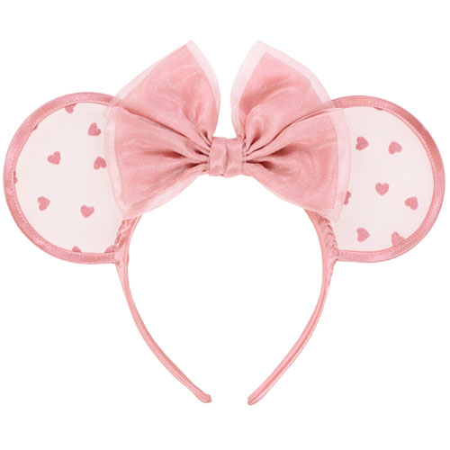2023年3月新款 | Minnie 粉紅色透明心心頭箍