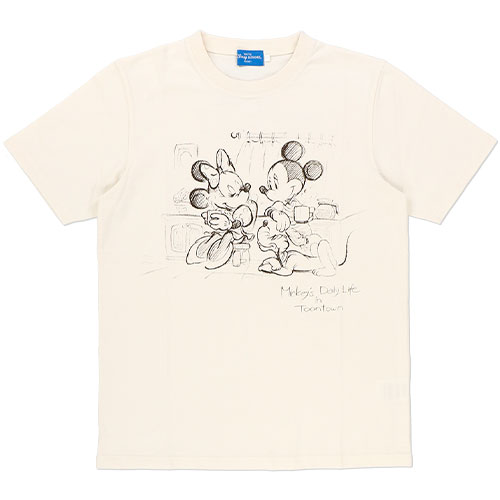 2023年6月新款 | Mickey's Day Life in Toontown Mickey Minnie喝飲品T裇Size S、M、L、LL