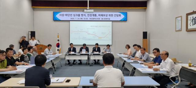 Sasang~Hadan Line sinkhole prevention, safe opening, and compensation discussion