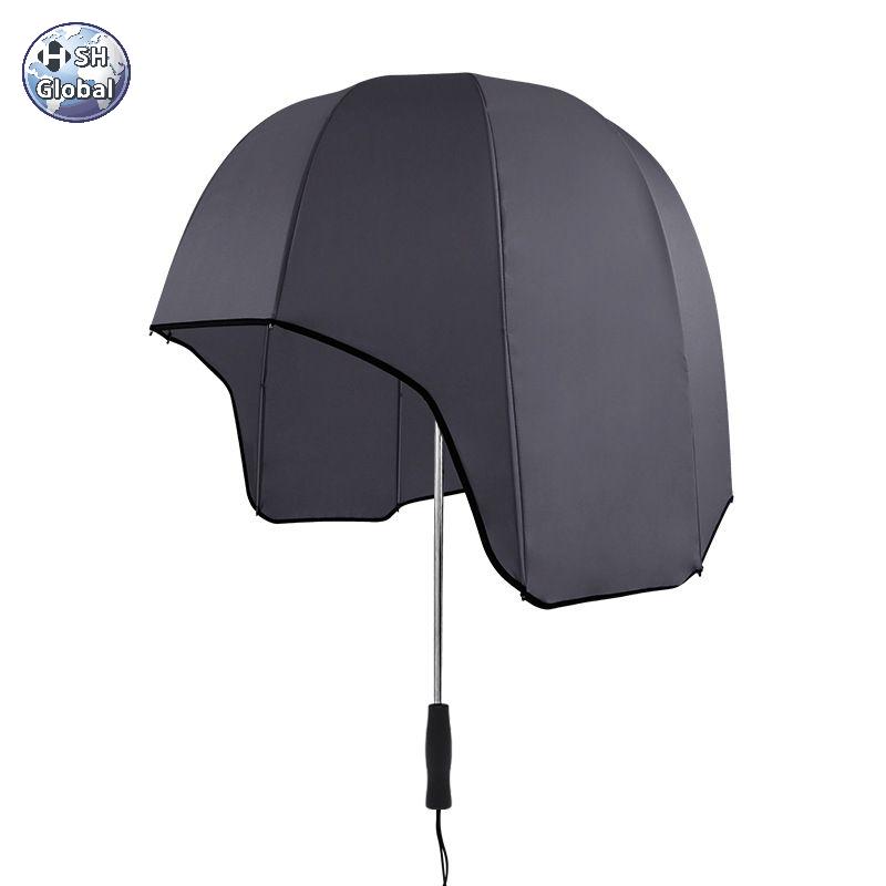 Blackout Dome Golf Helmet Umbrella Baseball Field Rainy Season UV Protection Umbrella Rain