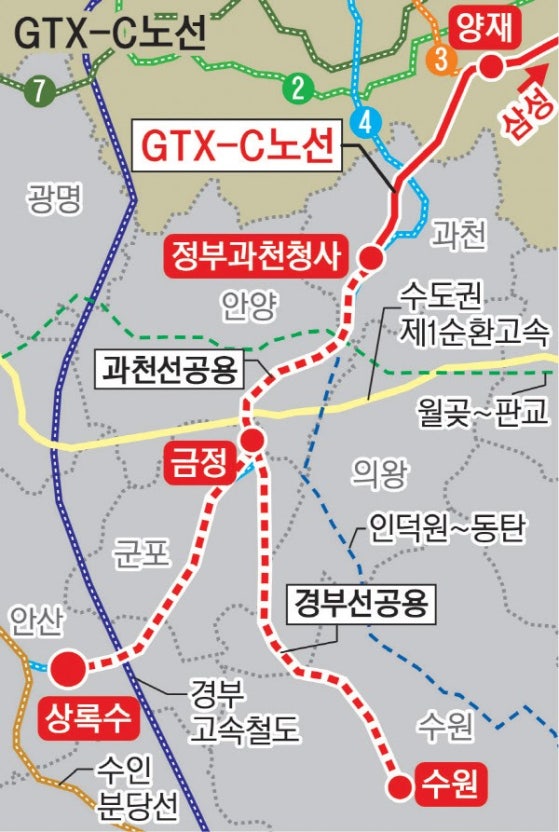 GTX-C 노선도