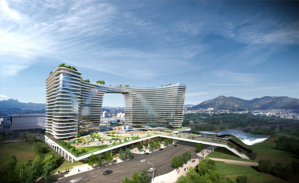 釜山站北港换乘中心最初俯瞰图