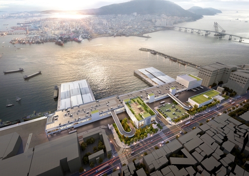 釜山共同渔市场现代化项目实施设计鸟瞰图