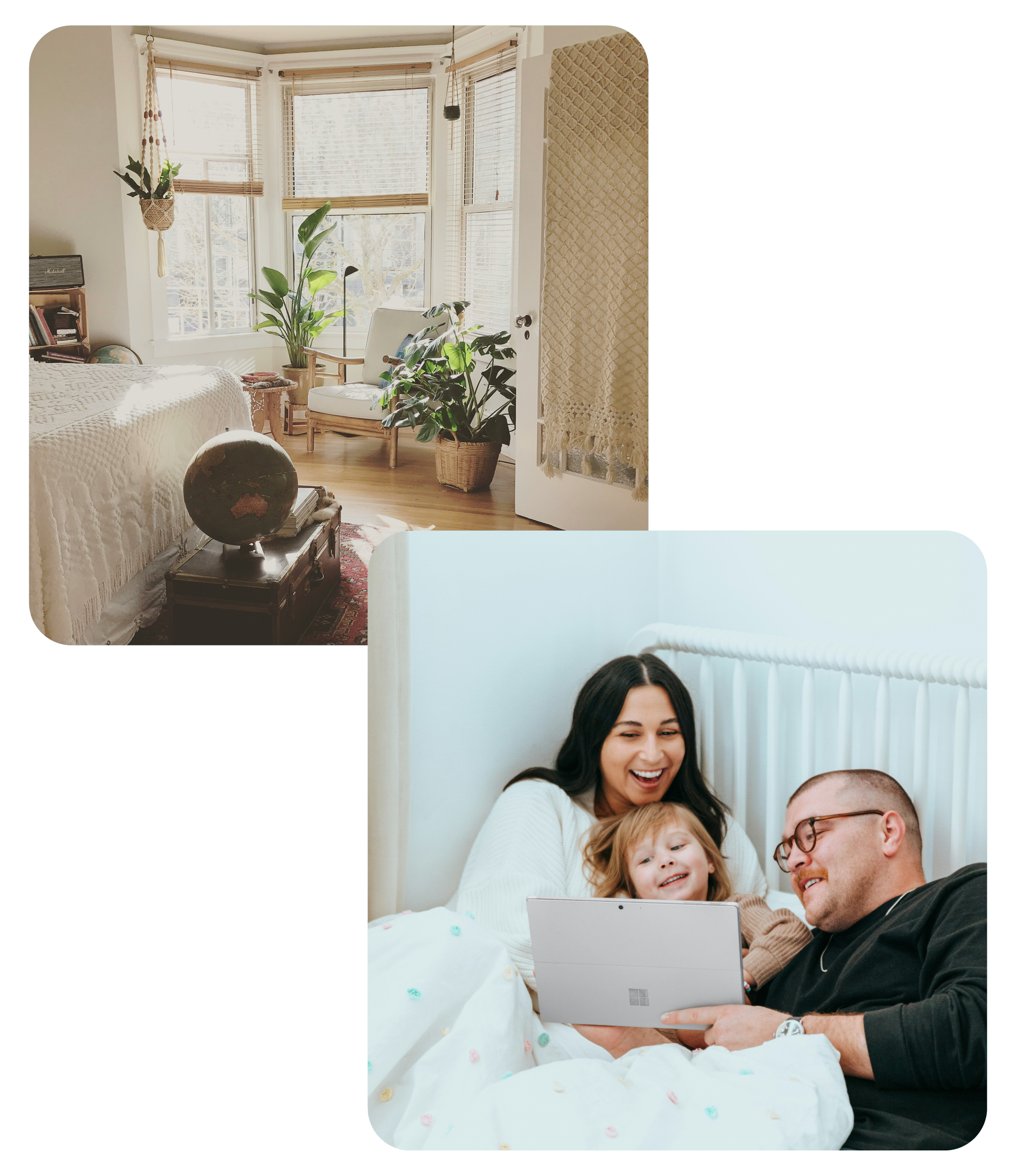 Comfortable home interior with a person relaxing