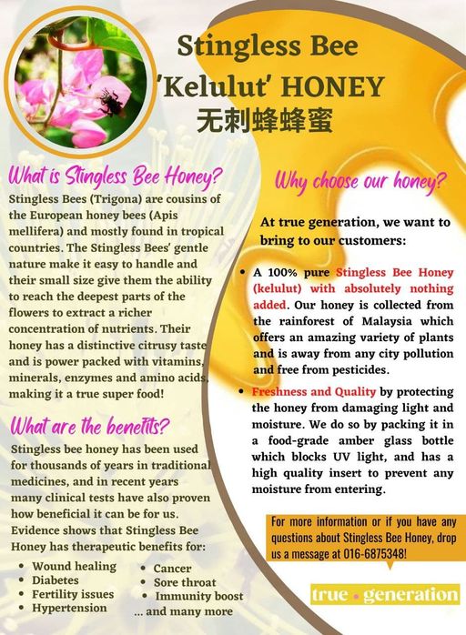 100% Pure Stingless Bee Honey