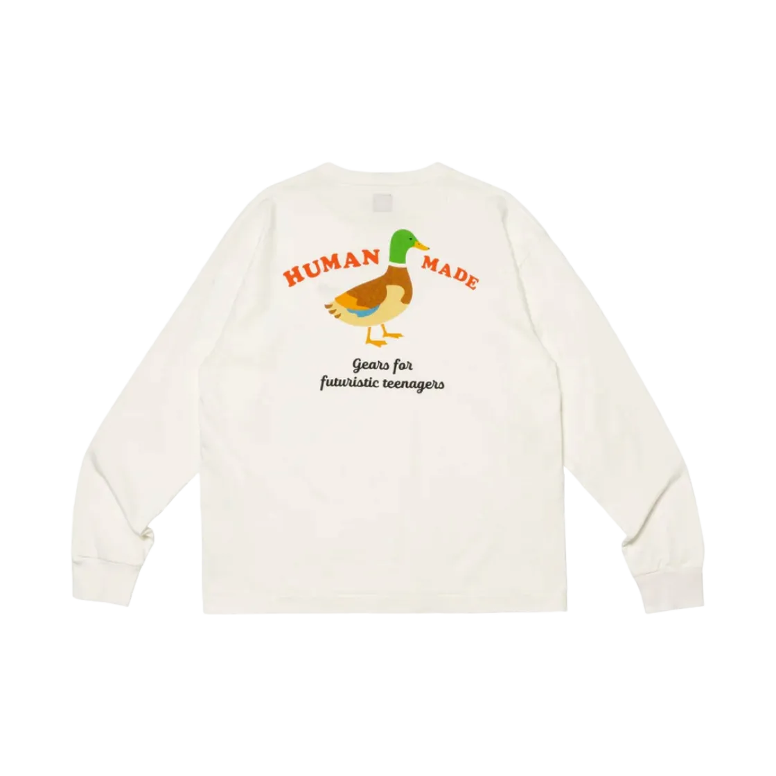 휴먼 메이드 그래픽 롱슬리브 티셔츠 #3 화이트