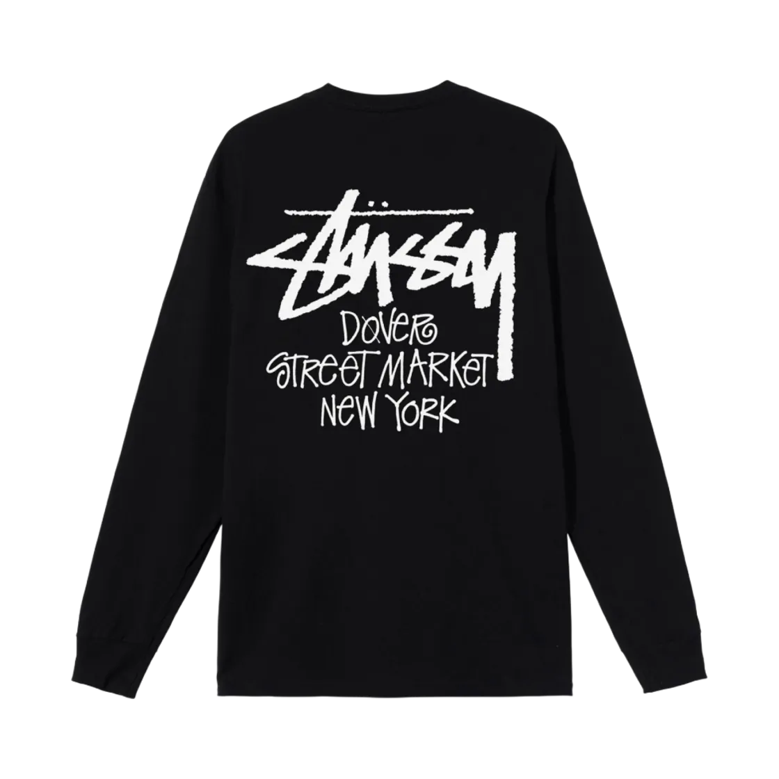 스투시 스탁 도버 스트리트 마켓 뉴욕 롱슬리브 티셔츠 블랙