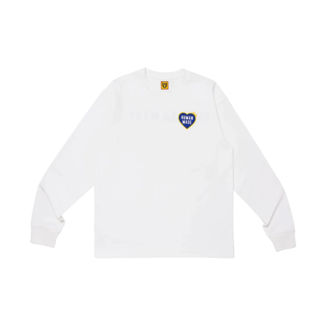 휴먼 메이드 그래픽 롱슬리브 티셔츠 화이트