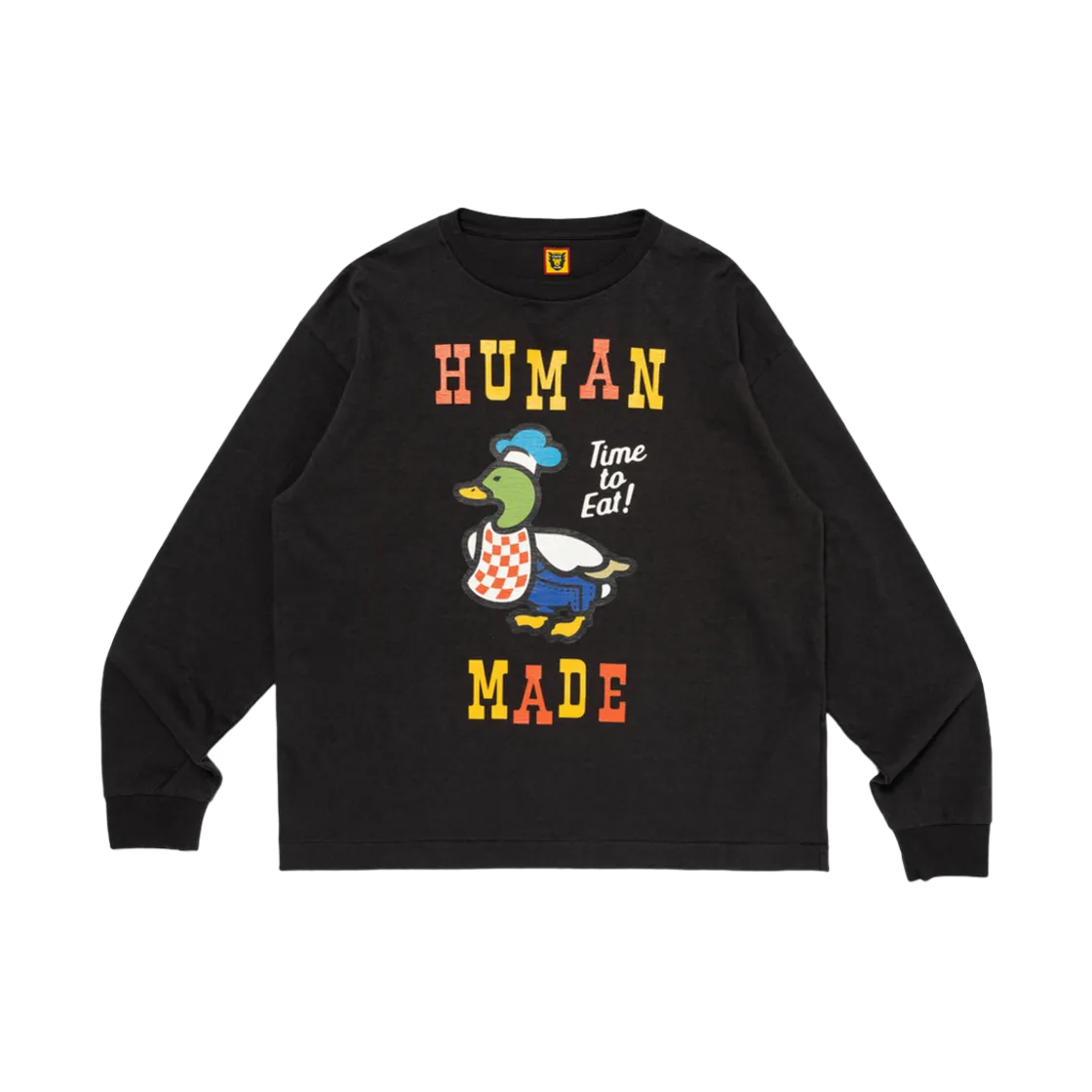휴먼 메이드 그래픽 롱슬리브 티셔츠 블랙