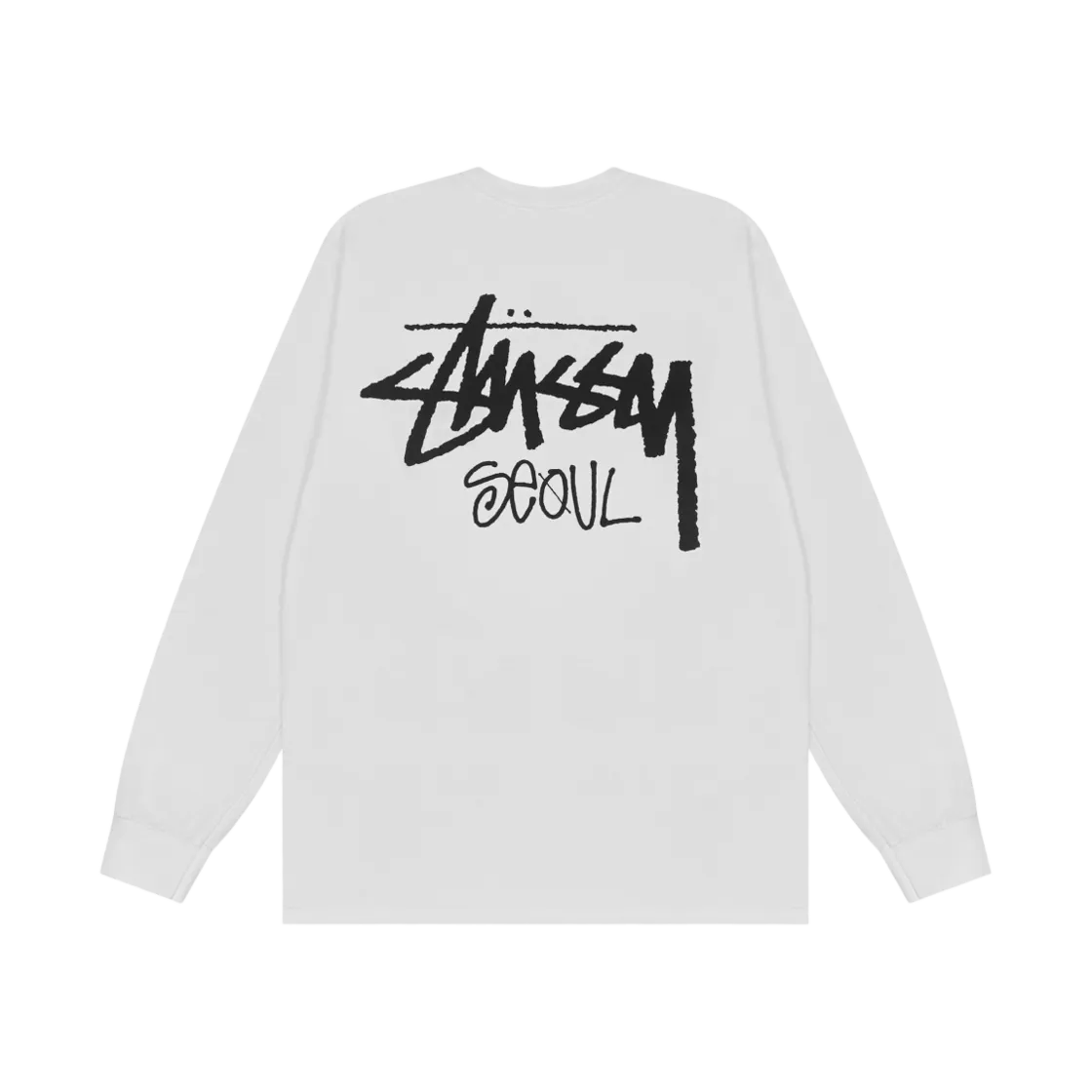 스투시 스탁 서울 롱슬리브 티셔츠 화이트 2023