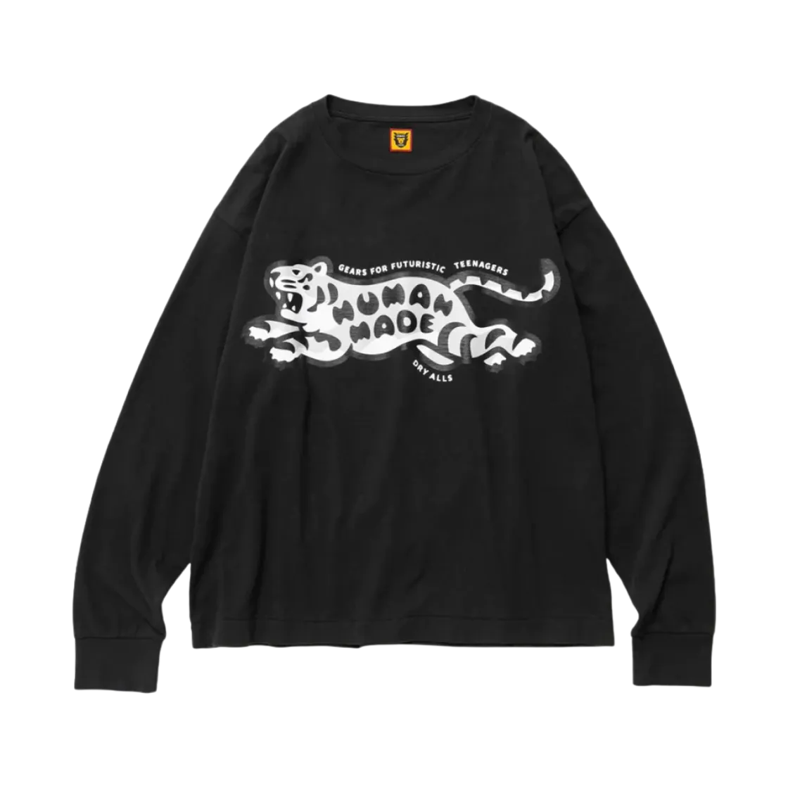 휴먼 메이드 타이거 롱슬리브 티셔츠 블랙
