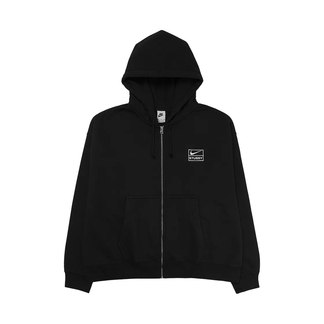 나이키 x 스투시 풀 집 워시드 플리스 후드 블랙 (FJ9175-010)