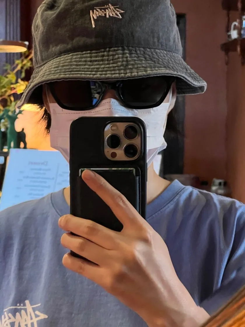 스투시 x 아워레가시 서프맨 티셔츠 블루 - 21SS thumbnail 3