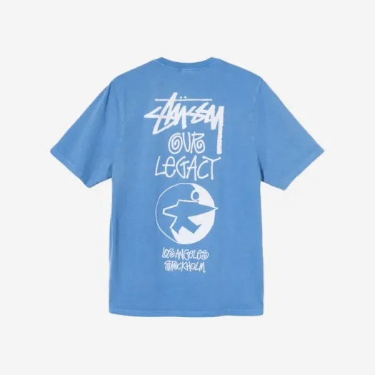 스투시 x 아워레가시 서프맨 티셔츠 블루 - 21SS