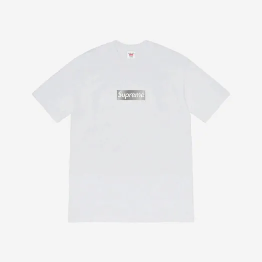 슈프림 시카고 박스로고 티셔츠 화이트 - 22FW