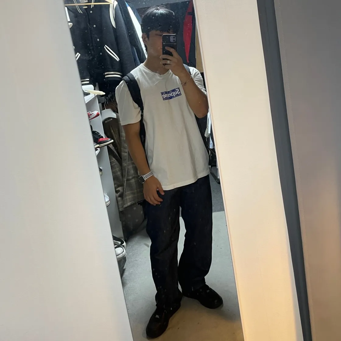 슈프림 반다나 박스로고 티셔츠 화이트 - 19FW thumbnail 5