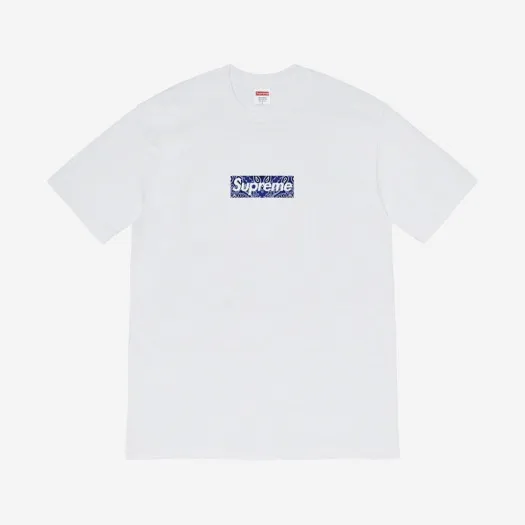 슈프림 반다나 박스로고 티셔츠 화이트 - 19FW