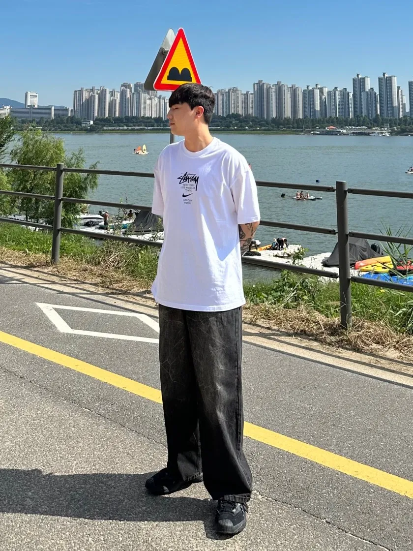 나이키 x 스투시 월드투어 티셔츠 화이트 - 아시아 thumbnail 5