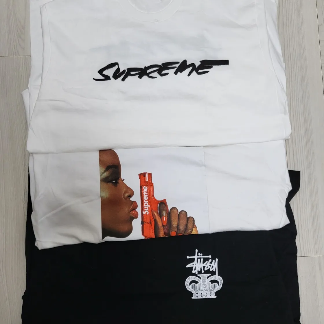 슈프림 워터 피스톨 티셔츠 화이트 - 21SS thumbnail 7