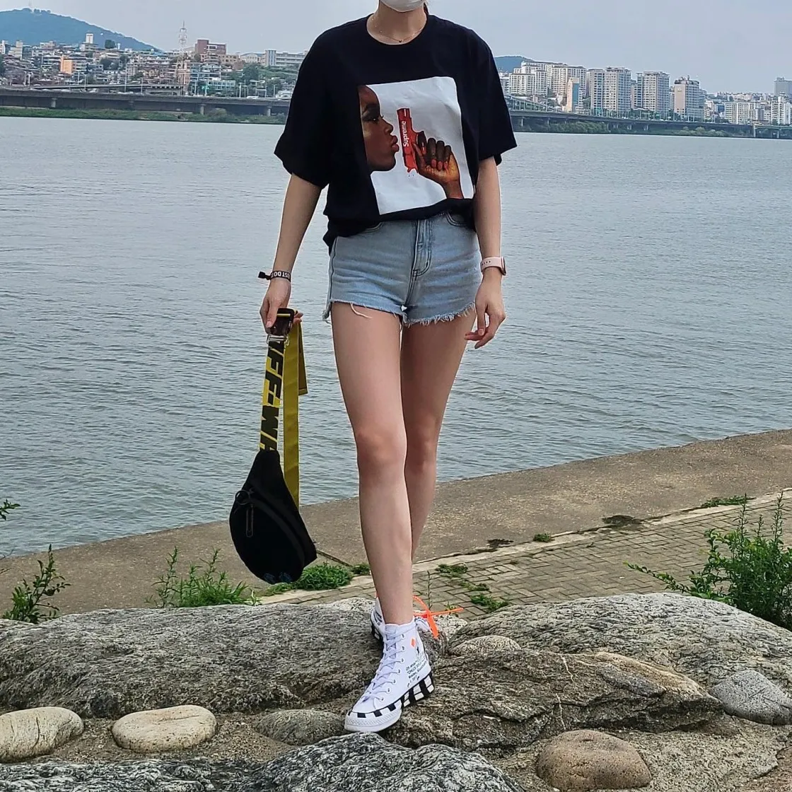 슈프림 워터 피스톨 티셔츠 블랙 - 21SS thumbnail 2