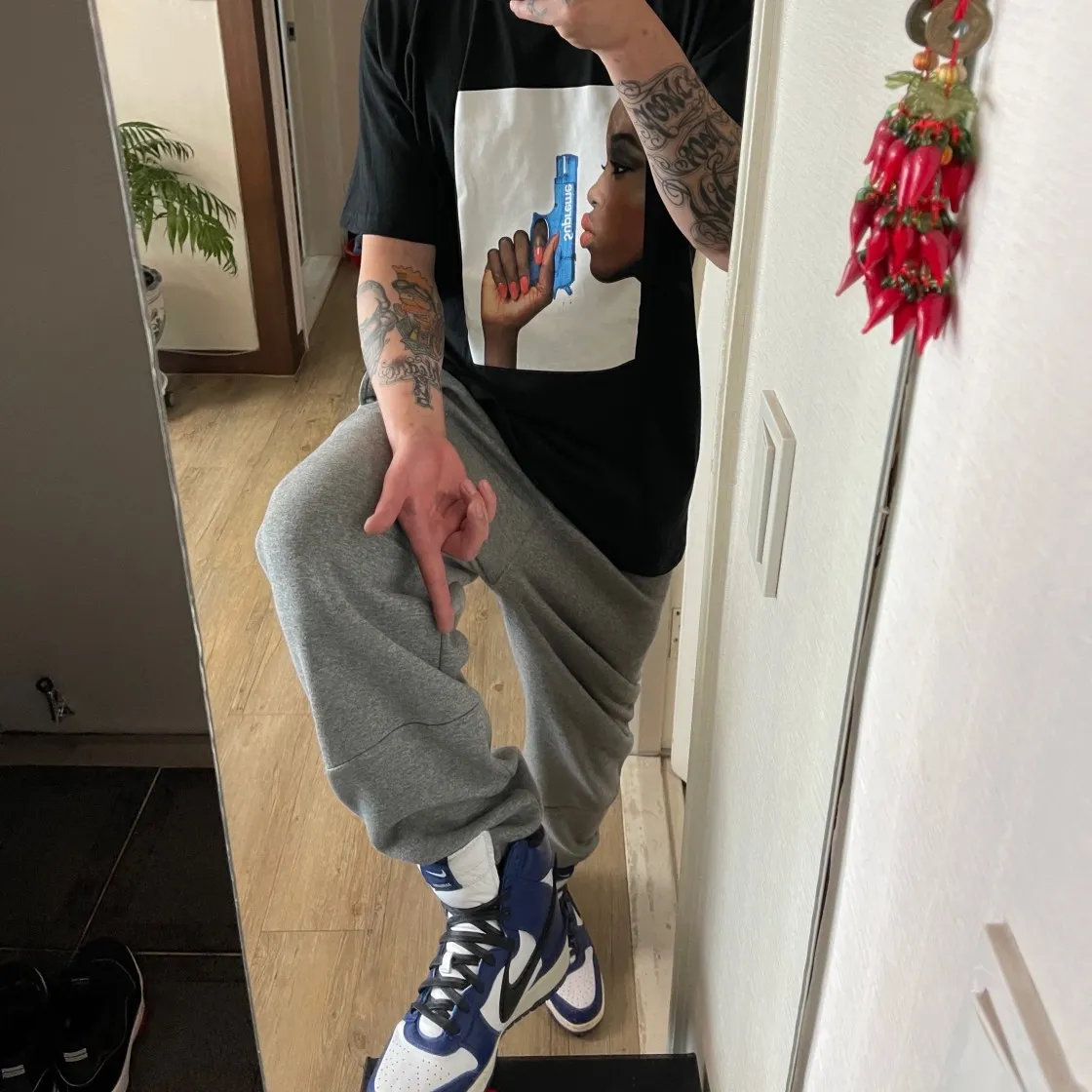 슈프림 워터 피스톨 티셔츠 블랙 - 21SS thumbnail 3