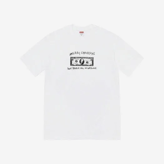 슈프림 스펜드 잇 티셔츠 화이트 - 21FW