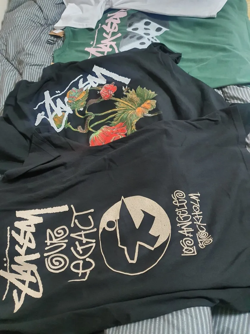 스투시 롤 더 다이스 피그먼트 다이드 티셔츠 파인 thumbnail 3