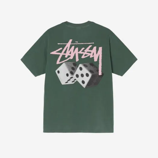 스투시 롤 더 다이스 피그먼트 다이드 티셔츠 파인