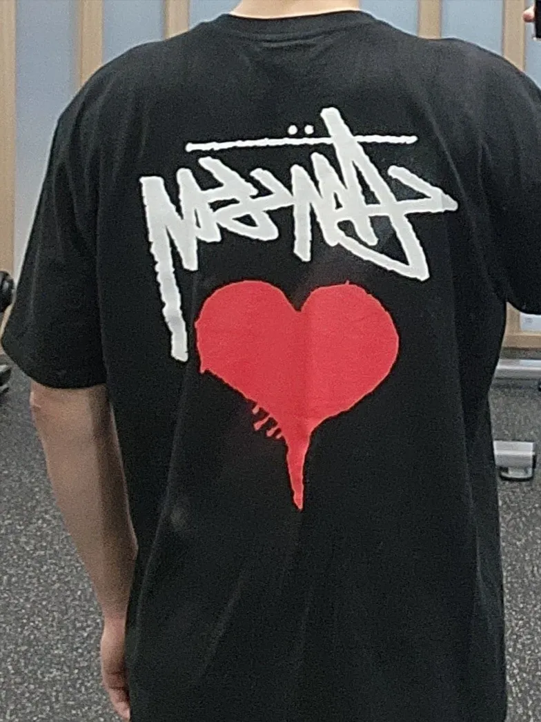 스투시 스탁 하트 티셔츠 블랙 thumbnail 3