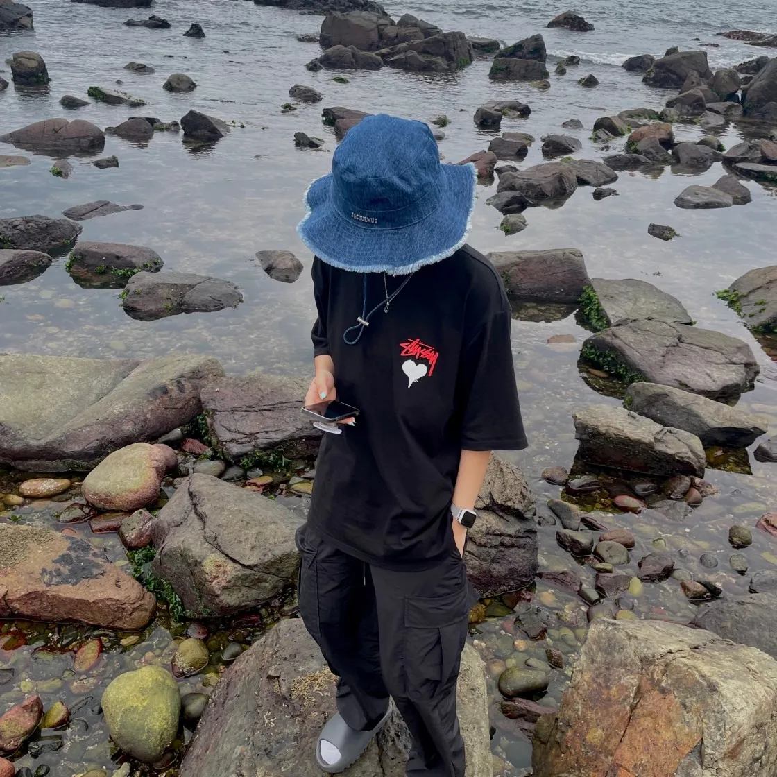 스투시 스탁 하트 티셔츠 블랙 thumbnail 8