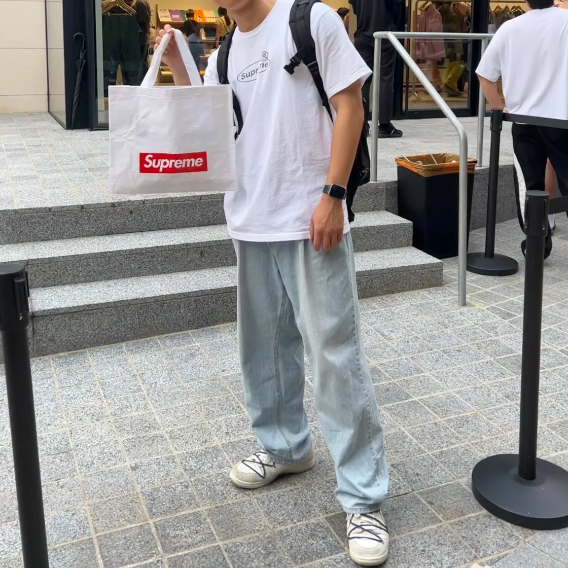 슈프림 워닝 티셔츠 화이트 - 22FW thumbnail 3