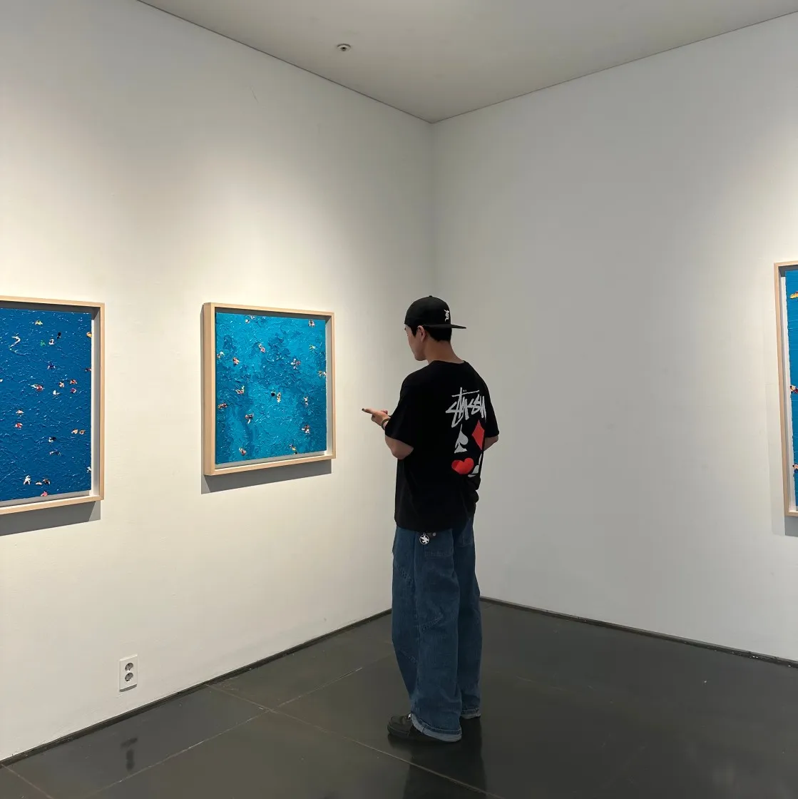 스투시 풀 덱 2 티셔츠 블랙 thumbnail 3